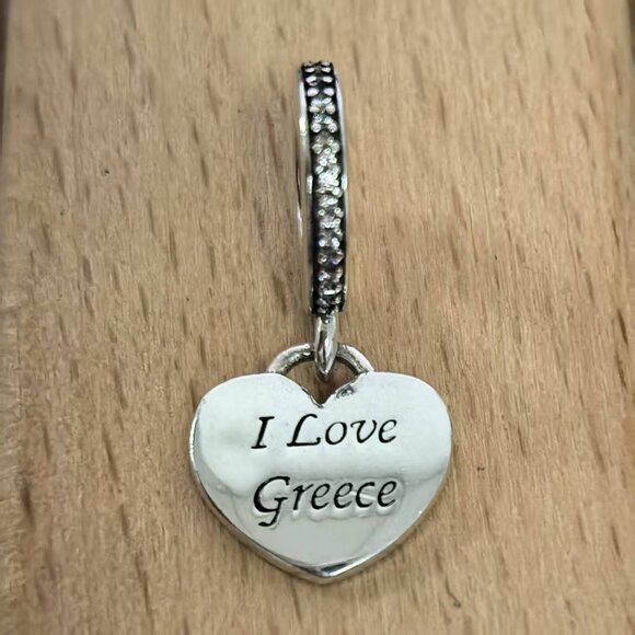 Pandora I Love Greece Exclusive Charm, S925 Silver Bracelets - Picture 1 of 4